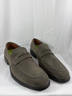 NWT Vance Co Men's Size 11.5 Gray Suede Penny Loafers